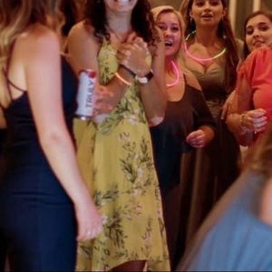 Love Riche yellow floral mid dress